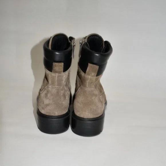 New! Aquatalia Lene Leather Lace-Up Hiking Boots Tan Brown Size 8.5 DD355